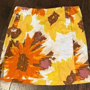 J. Crew Vibrant Floral Mini Skirt